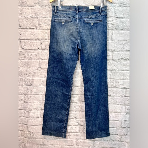 NWT Anthro Ottod'Ame 30x35” Denim Var-Unica Wide Leg Bootcut hi-rise Blue Jeans - Picture 2 of 12